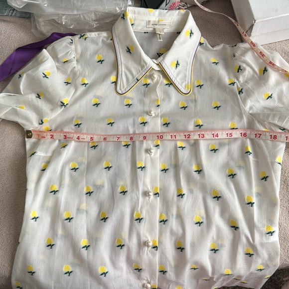 Marc Jacobs Embroidered Blouse Size 4 - Picture 9 of 9